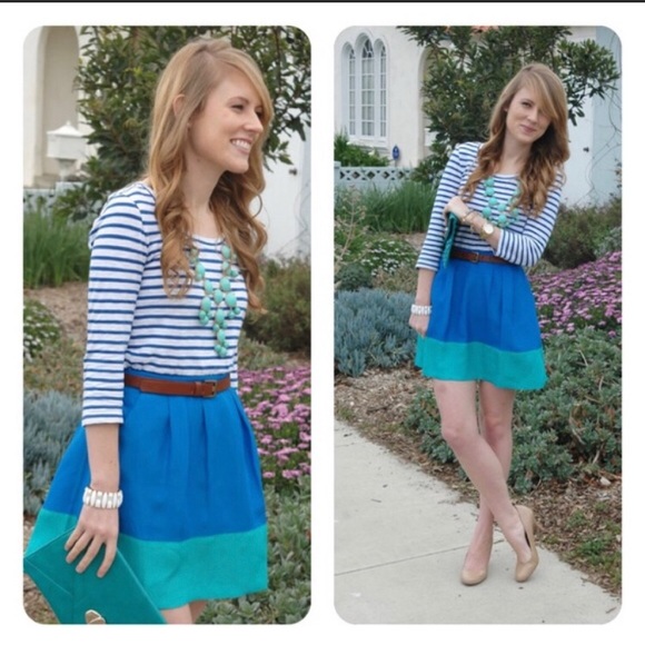 J. Crew | Color Block Skirt | 6 - Picture 2 of 6